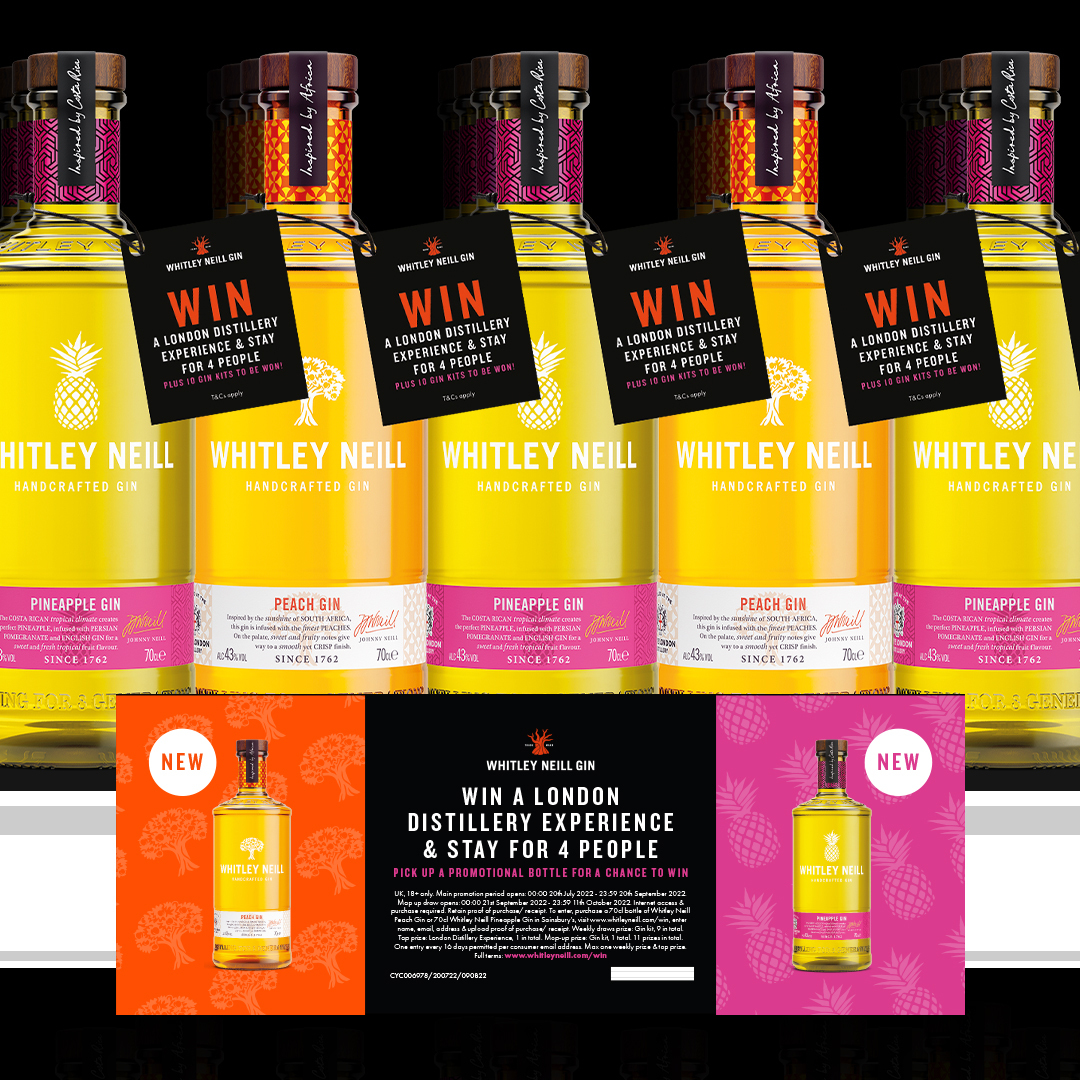 Supermarket shelf promotion for Whitley Neill Gin 